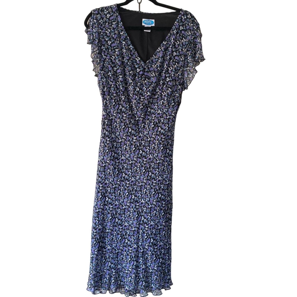 SWEETEST dark floral 90s DRESS 1990s